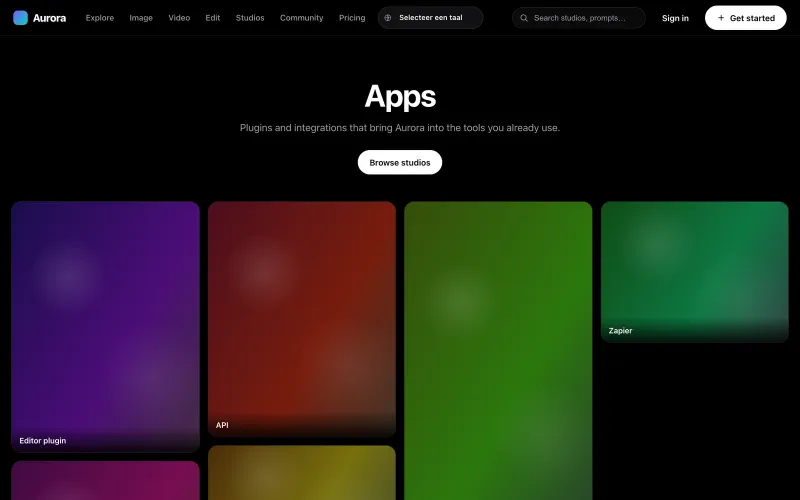 Alle Apps und Studios